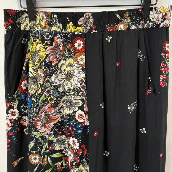 Eye of the Needle Floral Wide Leg Pants Size M - Picture 2 of 5